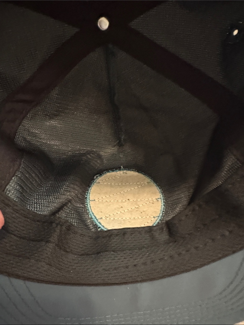 Men’s Teal Rope-Trim Cap - Picture 4 of 7